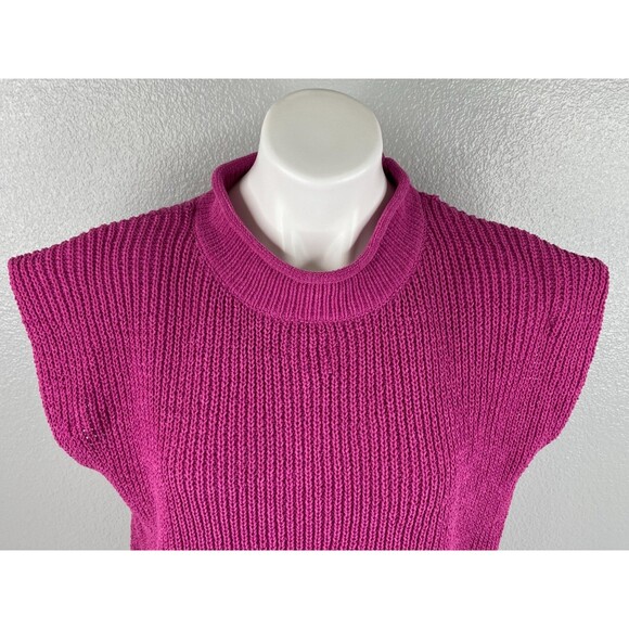 New In Collection Women Small Pink Franchesca Knit Vest Sweater Sleeveless NWT - Picture 2 of 9